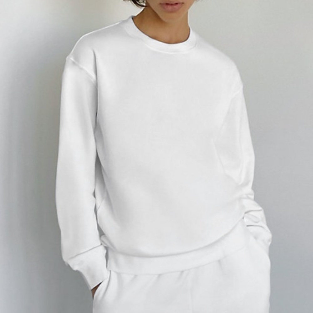 Aritiza TNA Airy AF, Fleece Perfect Crew Sweatshirt (Colour: Hemp brown)